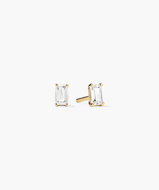 18k Gold Vermeil / Lab Grown White Sapphire